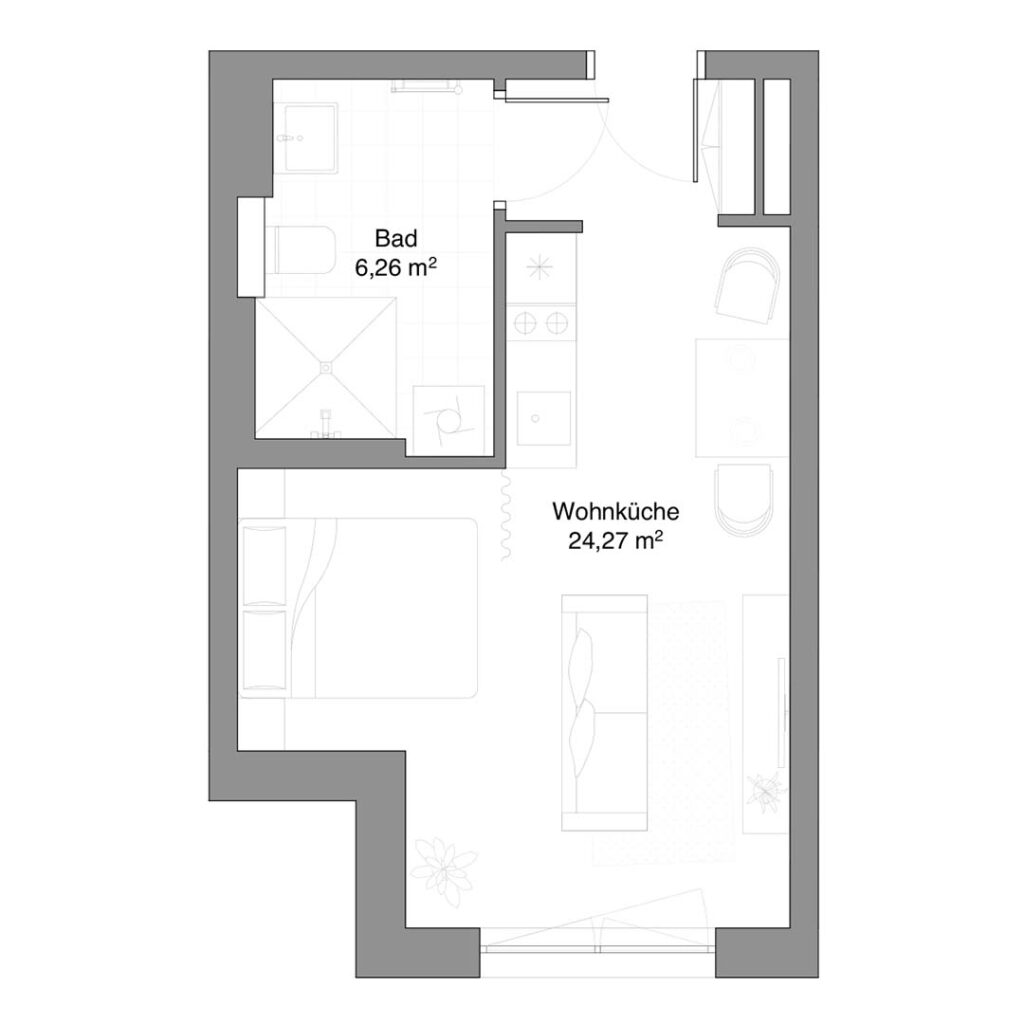 Wexstraße 27 - 1 Zimmer Wohnung