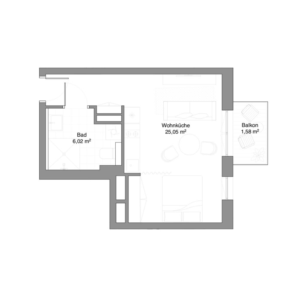 Wexstraße 27 - 1 Zimmer Wohnung