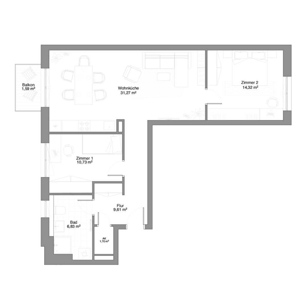 Wexstraße 27 - 3 Zimmer Wohnung