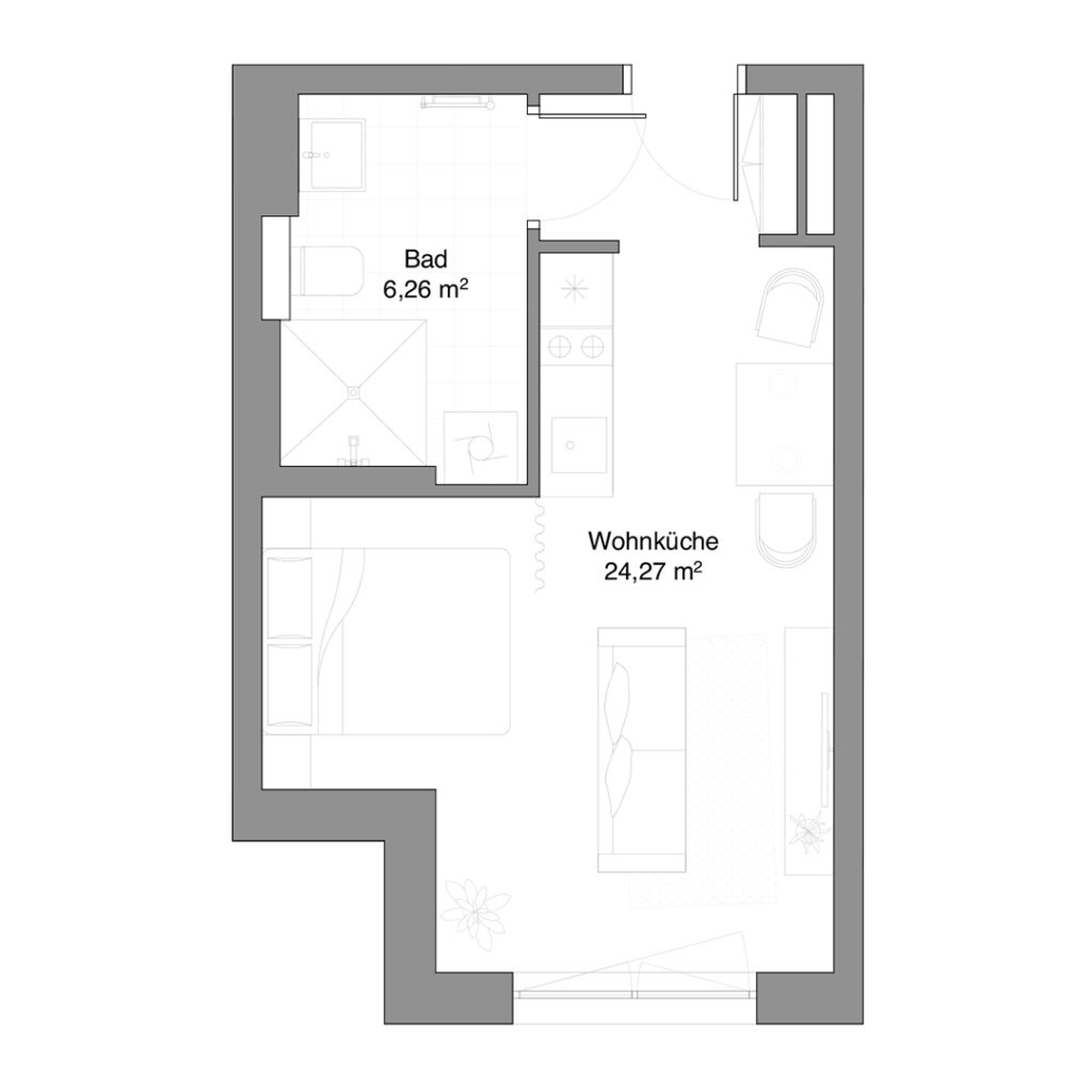 Wexstraße 27 - 1 Zimmer Wohnung