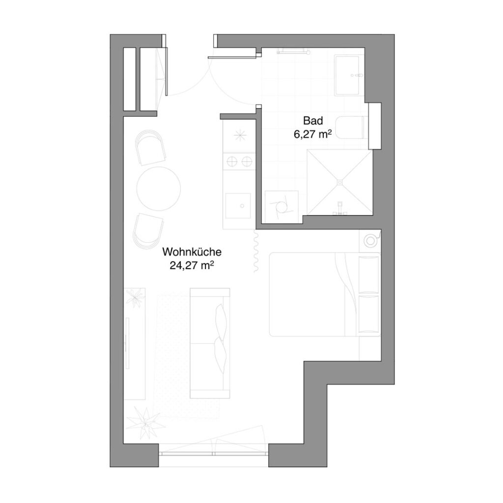 Wexstraße 27 - 1 Zimmer Wohnung