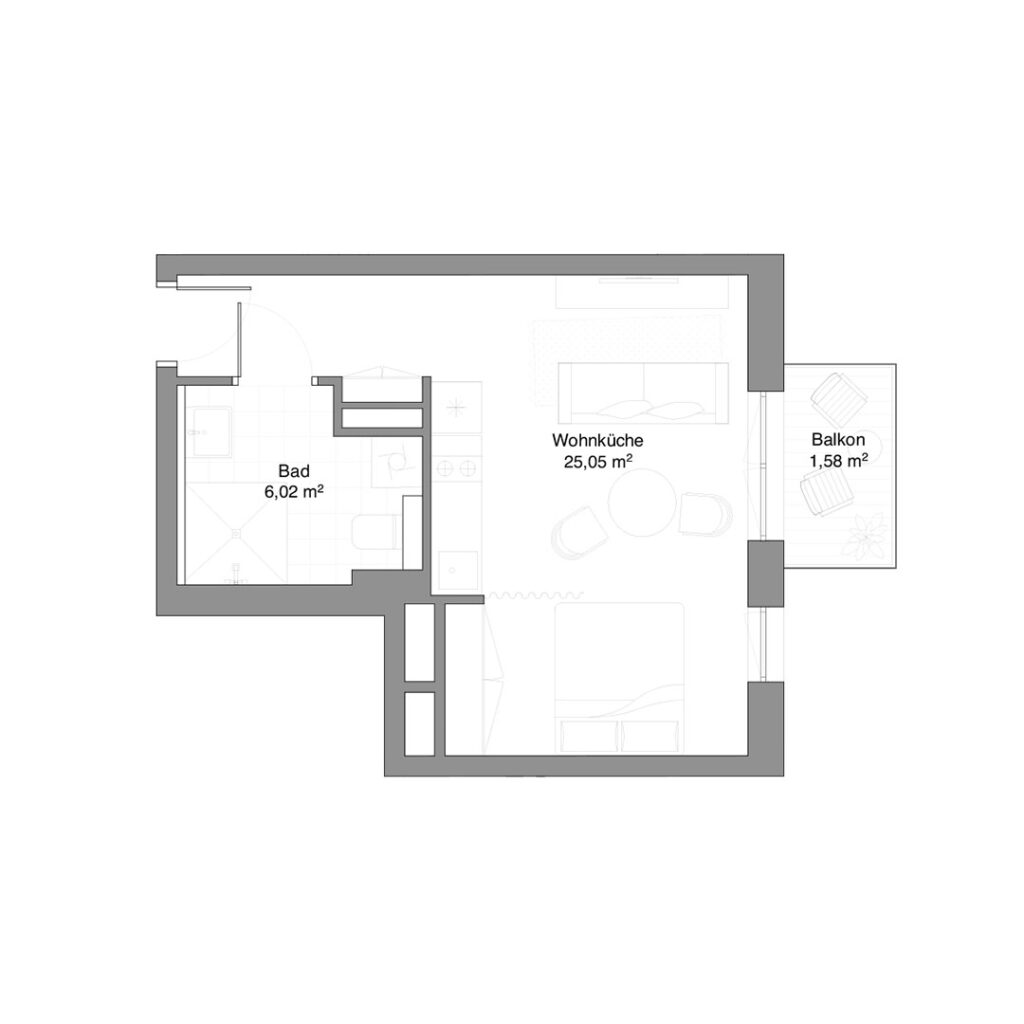 Wexstraße 27 - 1 Zimmer Wohnung